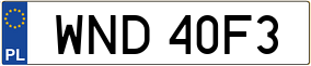 Trailer License Plate